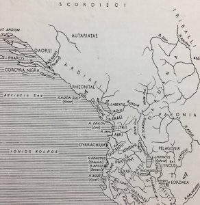 Map of the Illyrian region and tribes