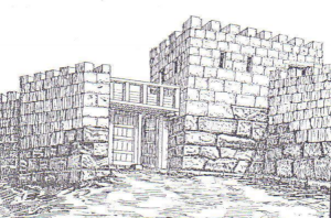 Reconstruction of one of the gates of Lissus reinforced with tower.