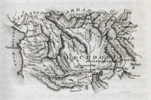 Map of Via Egnatia from Thessaloniki to ancient Epidamnus. Sketch by Edward Daniel Clarke in 1816.
