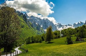 Theth National Park stretches in the mighty highlands of the Albanian Alps.