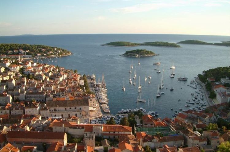 Modern marine in the island of Hvar, Croatia (ancient island of Pharos).