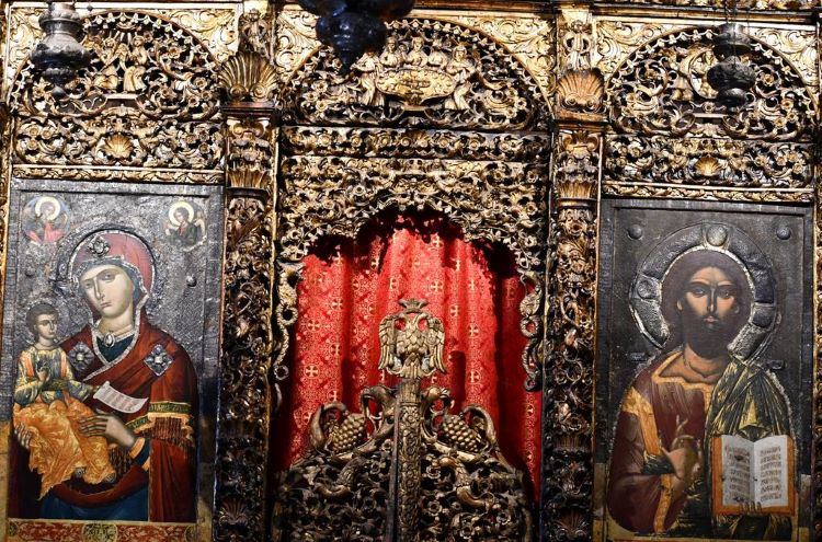 Two Icons of Onufri in the Ethnographic Museum "Onufri" in Berat.