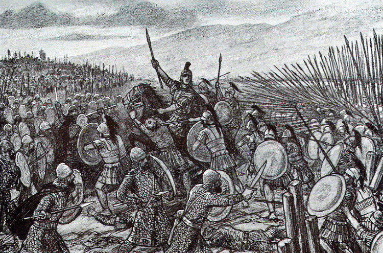 Illustration of the Battle of Ipsus.