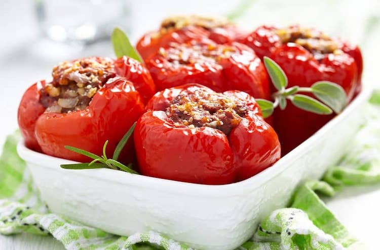 Albanian Food: “Speca të mbushura” (“Stuffed Peppers”) is commonly prepared among Albanian households.